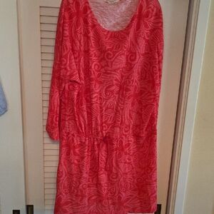 Margaritaville Coral Red Printed Swim Coverup